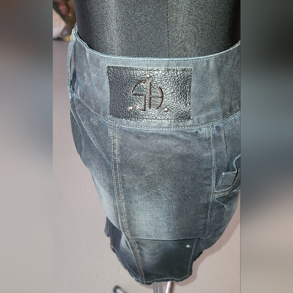 SILVIAN heach , mini denim skirt with cargo pockets size S - Picture 4 of 13